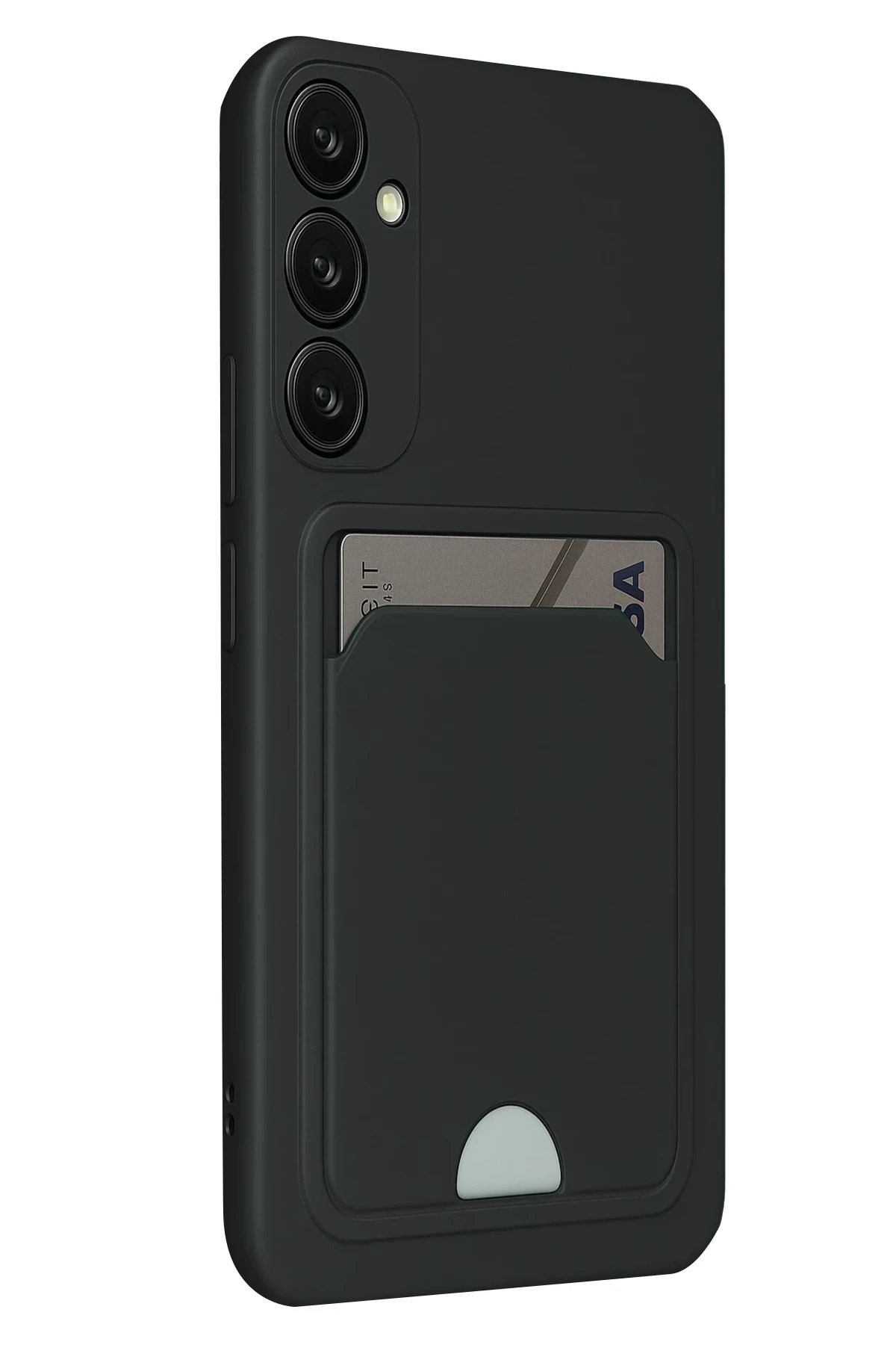 Newface Samsung Galaxy S24 FE Kılıf Kelvin Kartvizitli Silikon - Siyah — görsel 3