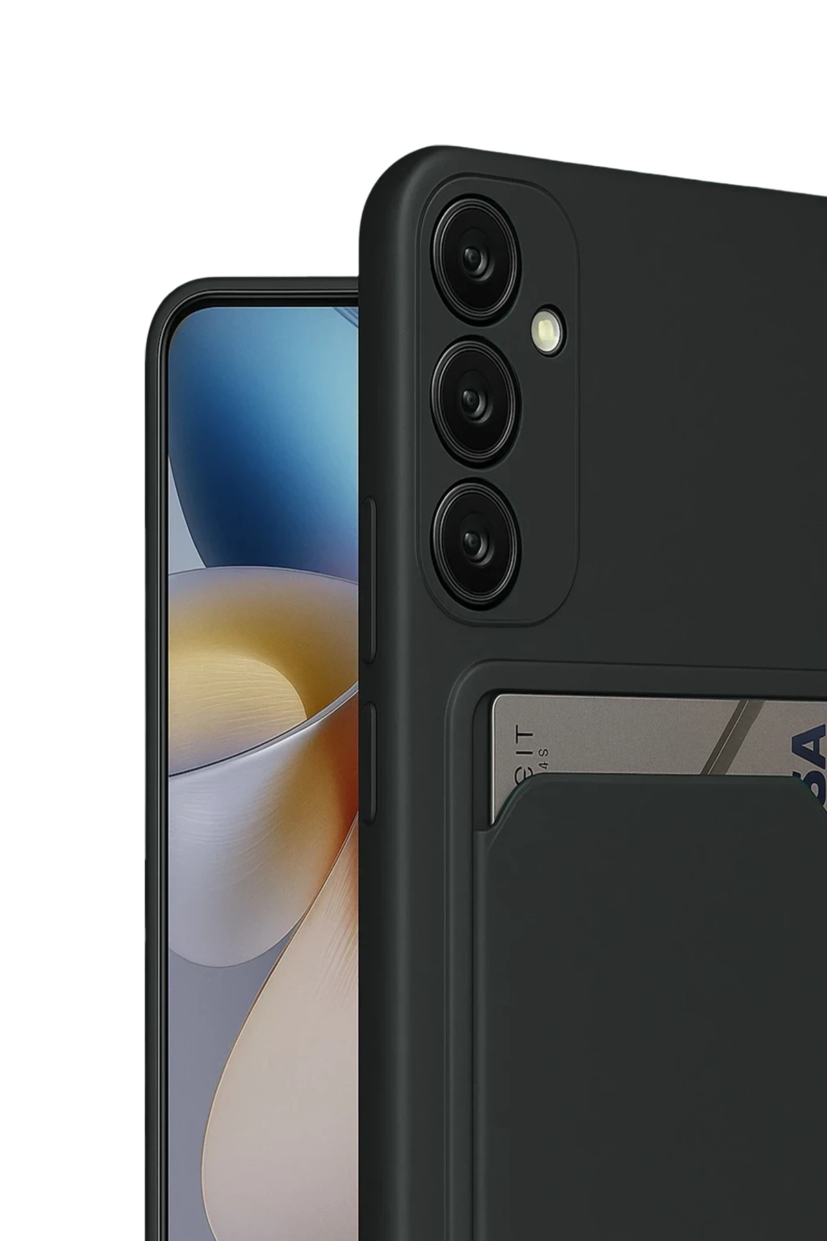 Newface Samsung Galaxy S24 FE Kılıf Kelvin Kartvizitli Silikon - Siyah — görsel 5