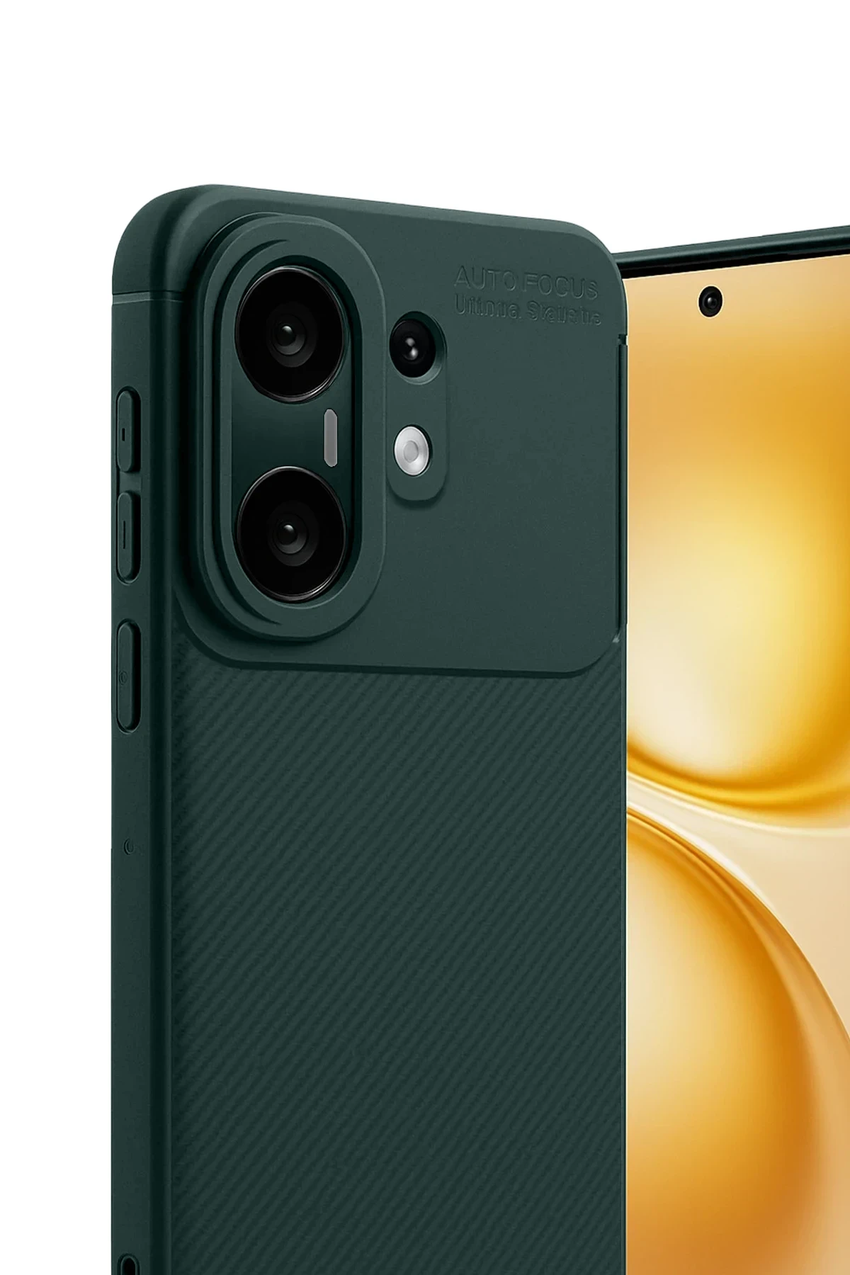 Newface Vivo X200 FE Auto Focus Karbon Kapak - Koyu Yeşil