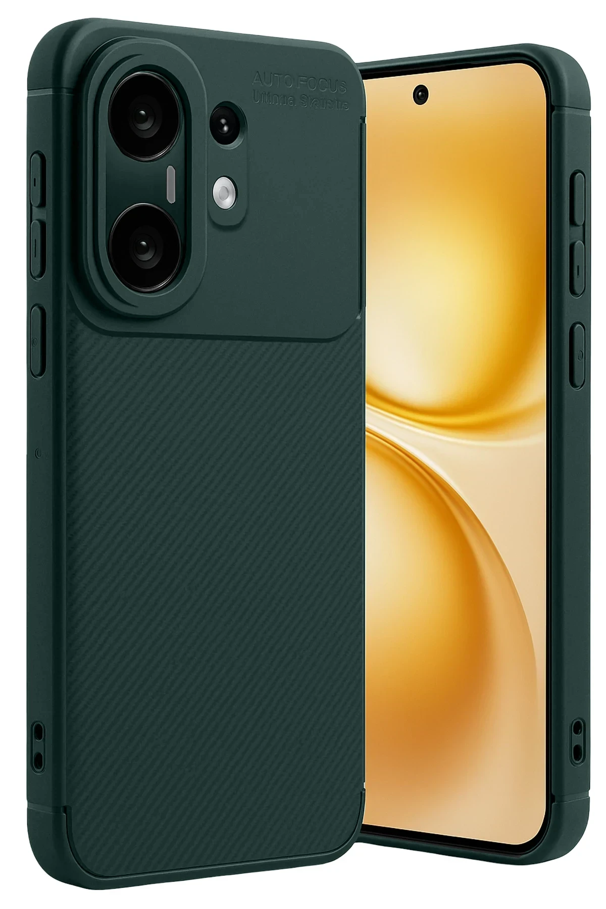 Newface Vivo X200 FE Auto Focus Karbon Kapak - Koyu Yeşil