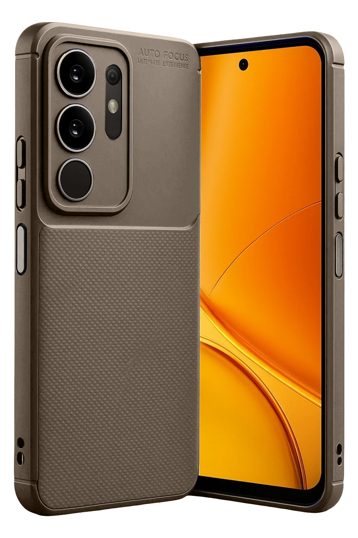 Newface Vivo Y29 4G Auto Focus Karbon Kapak - Kahverengi