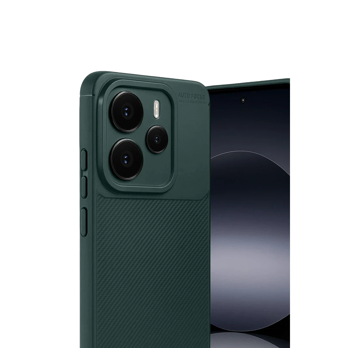 Xiaomi Note 14 5G Auto Focus Karbon Kapak - Koyu Yeşil