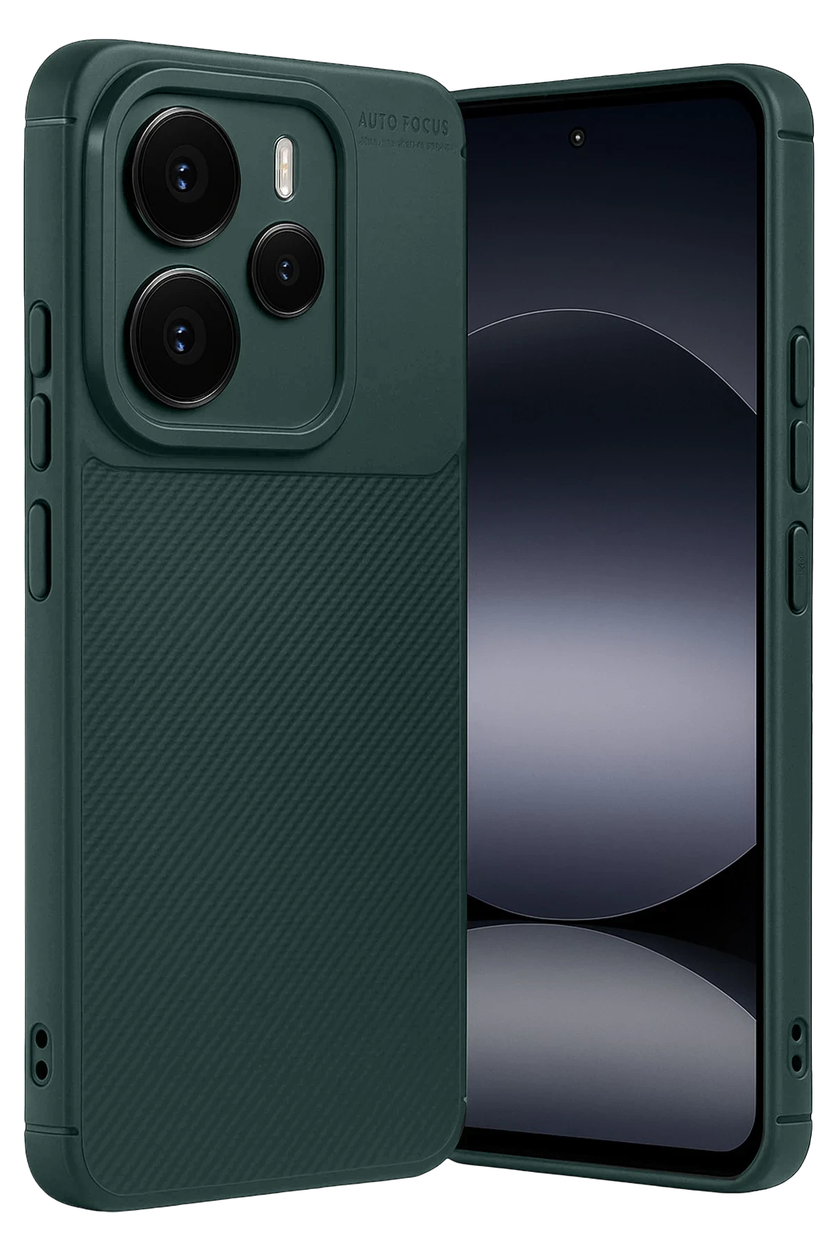 Newface Xiaomi Note 14 5G Auto Focus Karbon Kapak - Koyu Yeşil