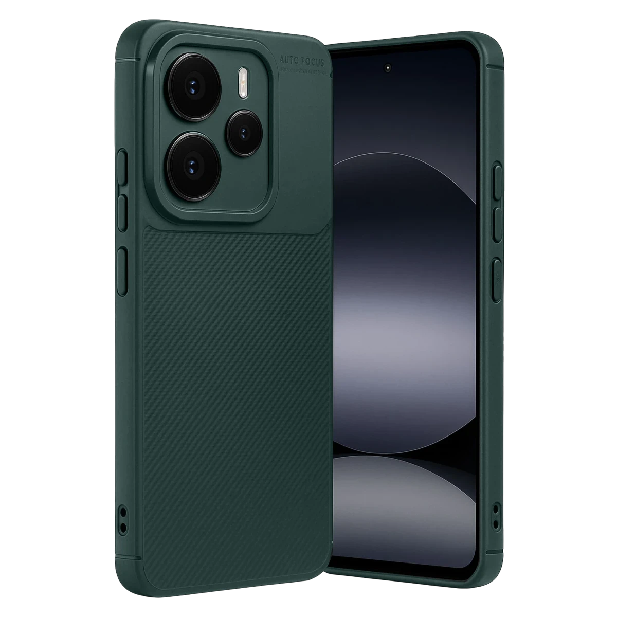 Xiaomi Note 14 5G Auto Focus Karbon Kapak - Koyu Yeşil