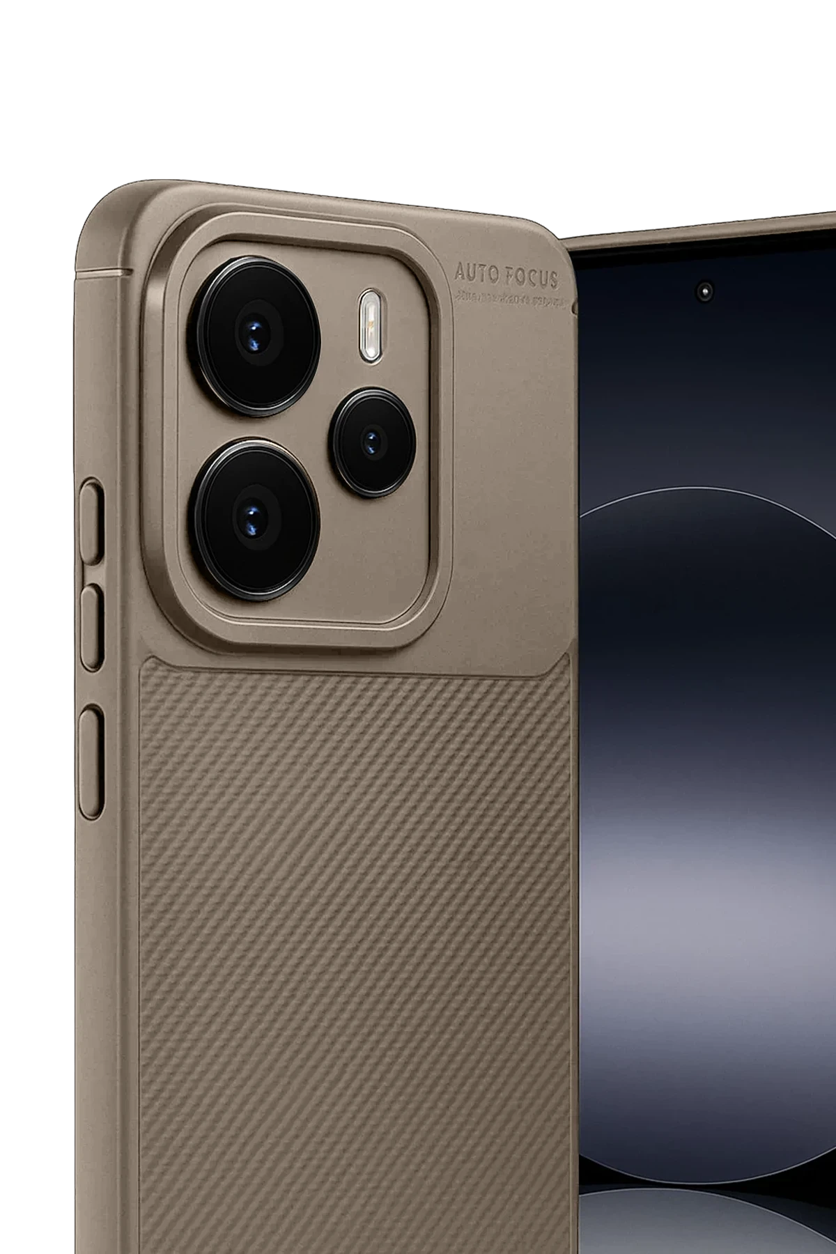Newface Xiaomi Note 14 5G Auto Focus Karbon Kapak - Kahverengi