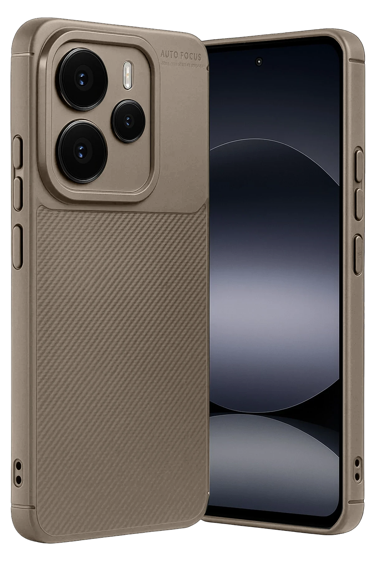 Newface Xiaomi Note 14 5G Auto Focus Karbon Kapak - Kahverengi