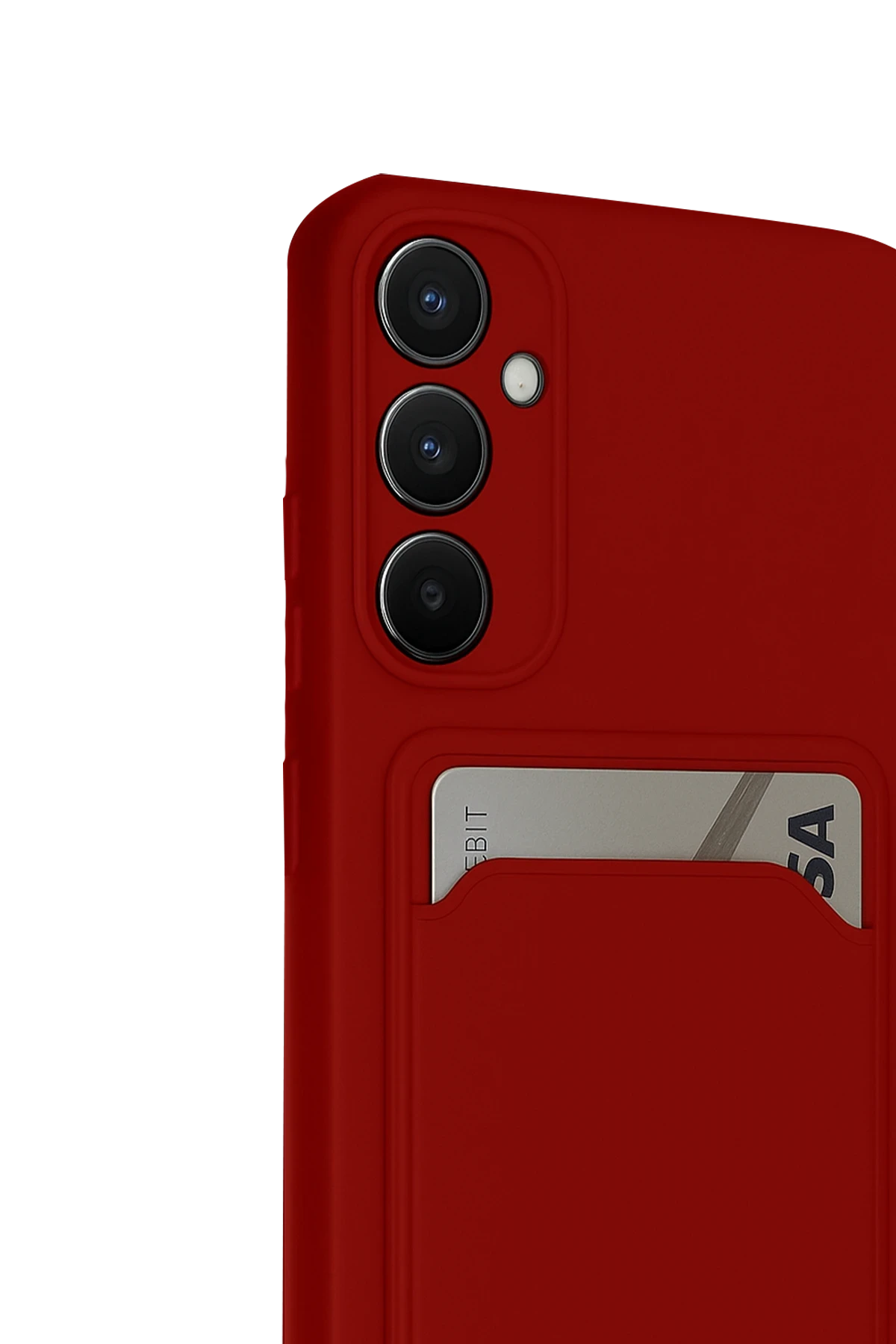 Newface Samsung Galaxy S24 FE Kılıf Kelvin Kartvizitli Silikon - Kırmızı