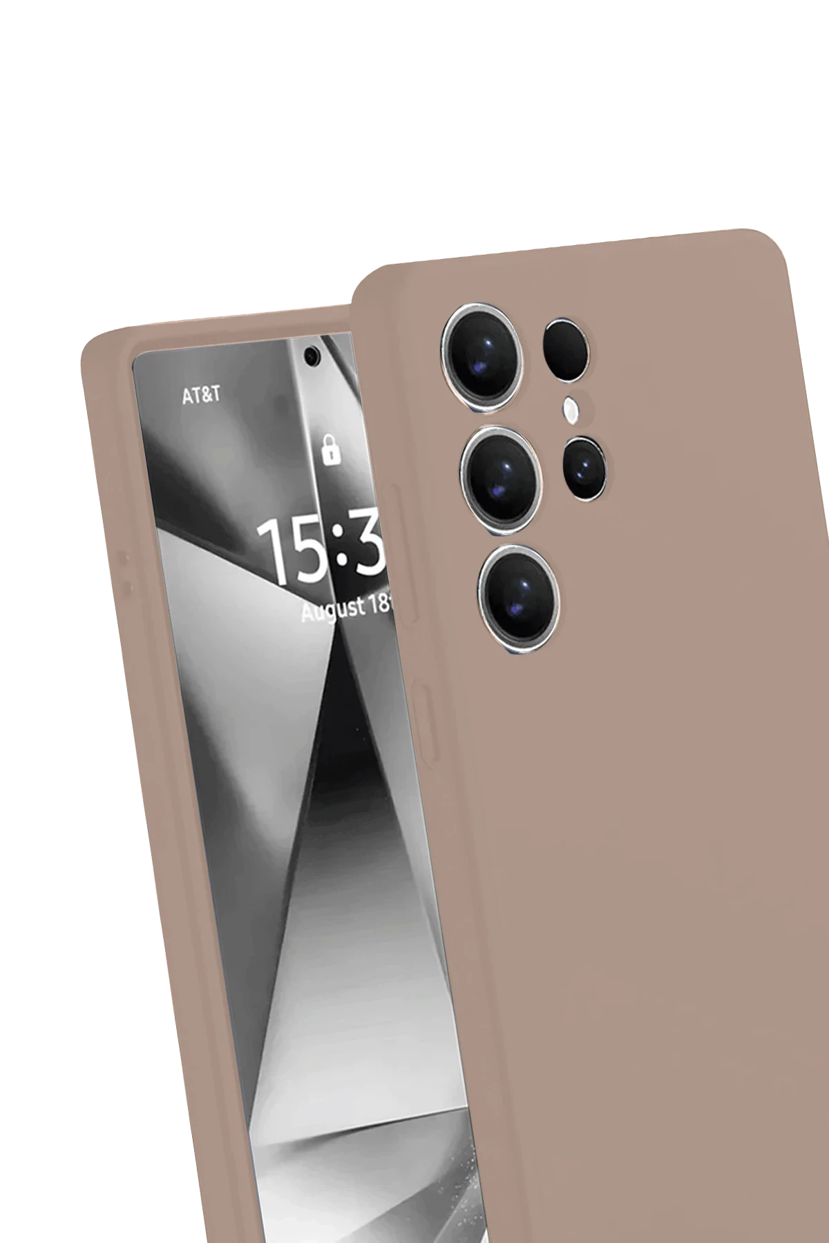 Newface Samsung Galaxy S25 Ultra Kılıf Nano içi Kadife Silikon - Pudra