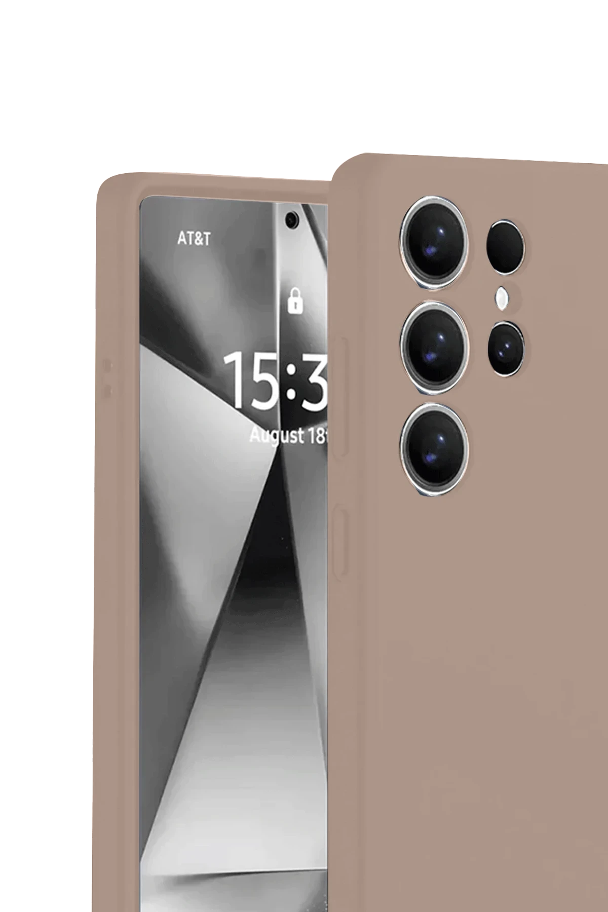 Newface Samsung Galaxy S25 Ultra Kılıf Nano içi Kadife Silikon - Pudra