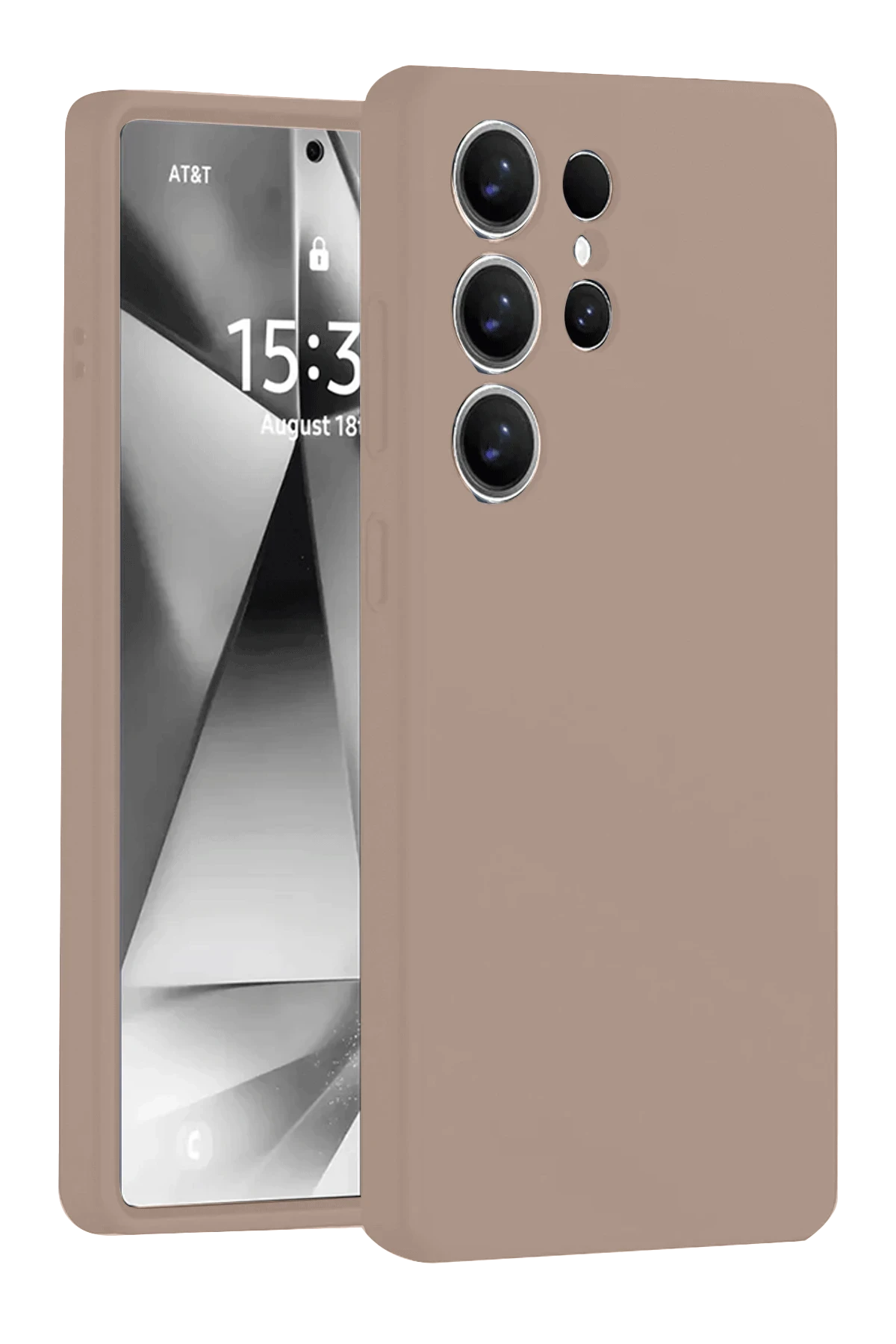 Newface Samsung Galaxy S25 Ultra Kılıf Nano içi Kadife Silikon - Pudra