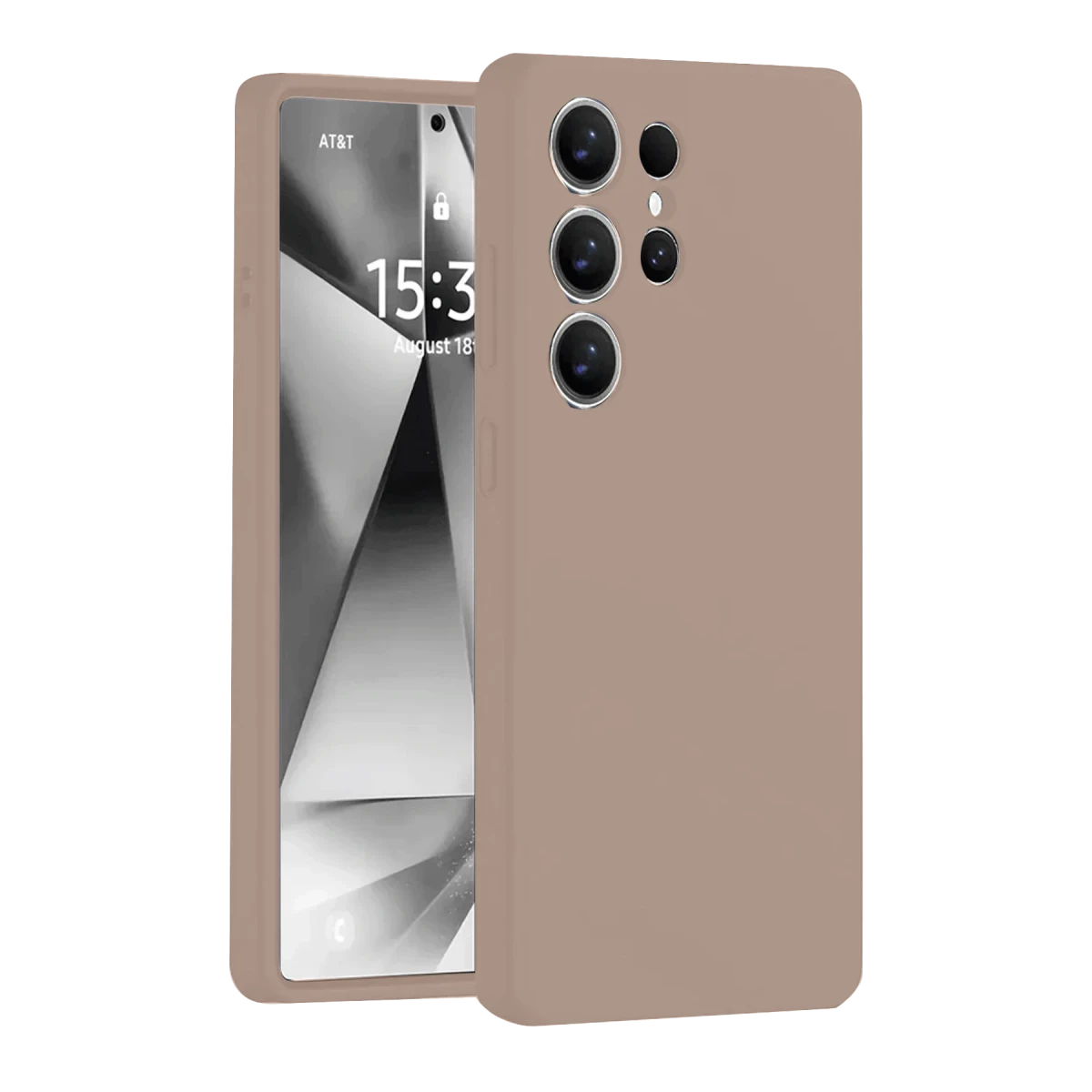 Newface Samsung Galaxy S25 Ultra Kılıf Nano içi Kadife Silikon - Pudra