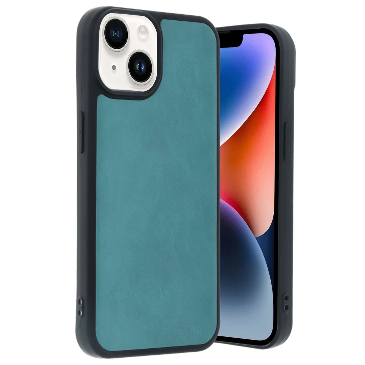 Newface Apple iPhone 15 Kılıf Aras Deri Kapak - Açık Yeşil