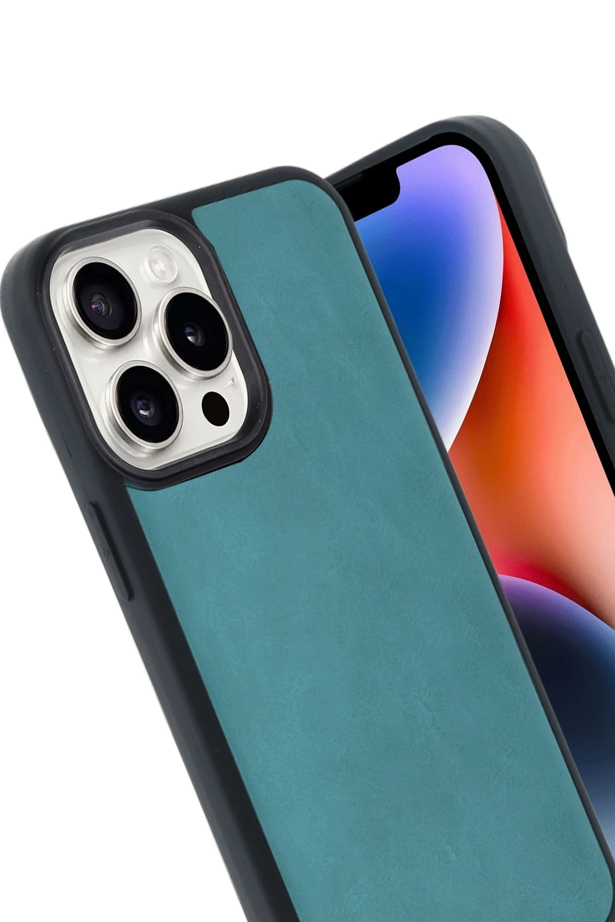 Newface iPhone 14 Pro Max Kılıf Aras Deri Kapak - Açık Yeşil