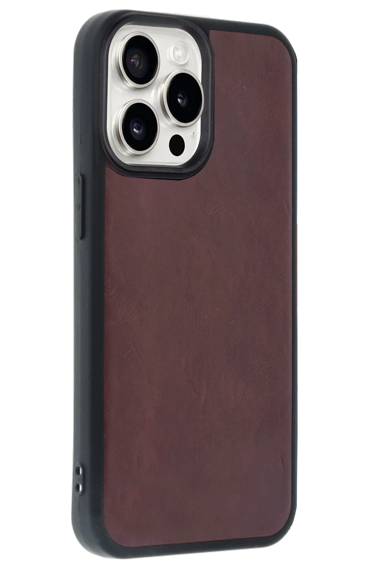 Newface iPhone 14 Pro Max Kılıf Aras Deri Kapak - Bordo