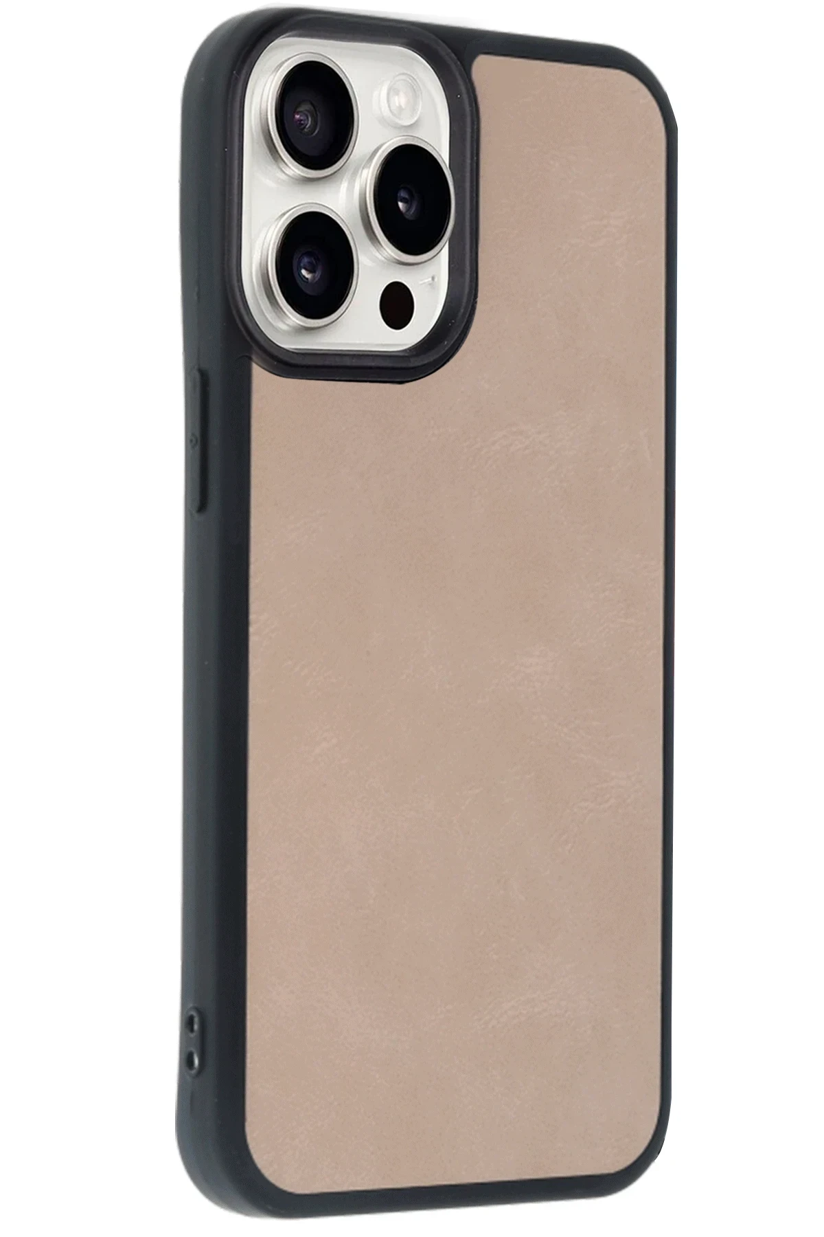 Newface iPhone 14 Pro Max Kılıf Aras Deri Kapak - Pudra