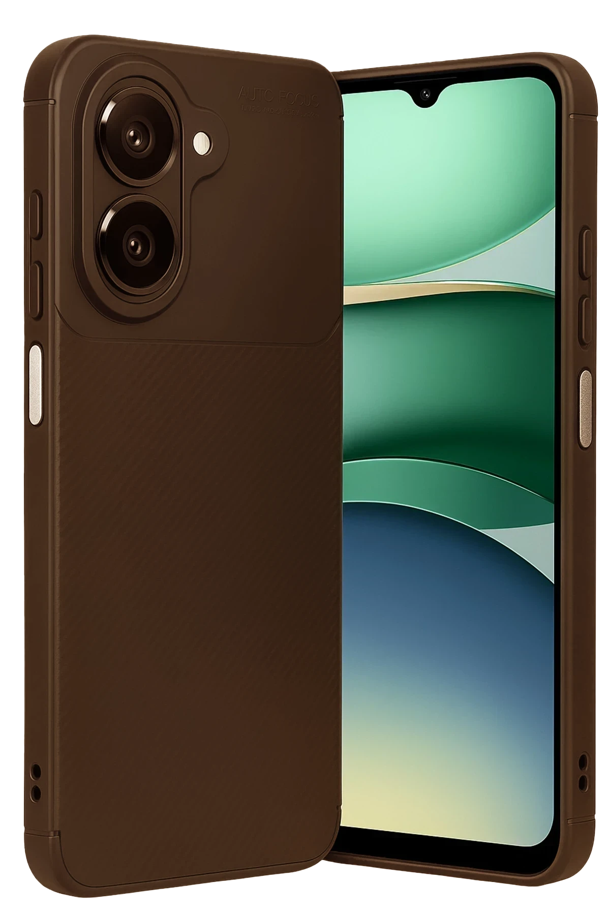 Newface Samsung Galaxy A07 Auto Focus Karbon Kapak - Kahverengi