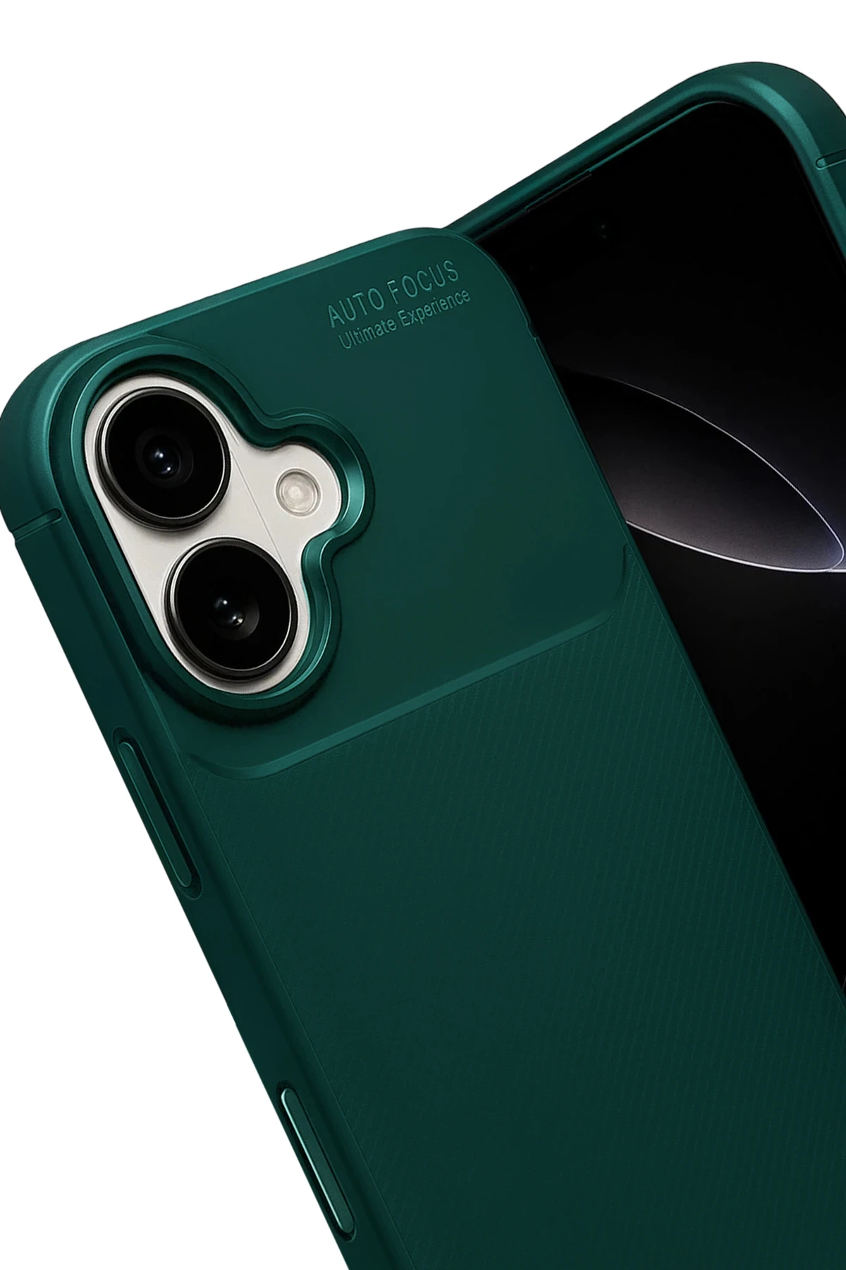 Newface Apple iPhone 17 Auto Focus Karbon Kapak - Koyu Yeşil