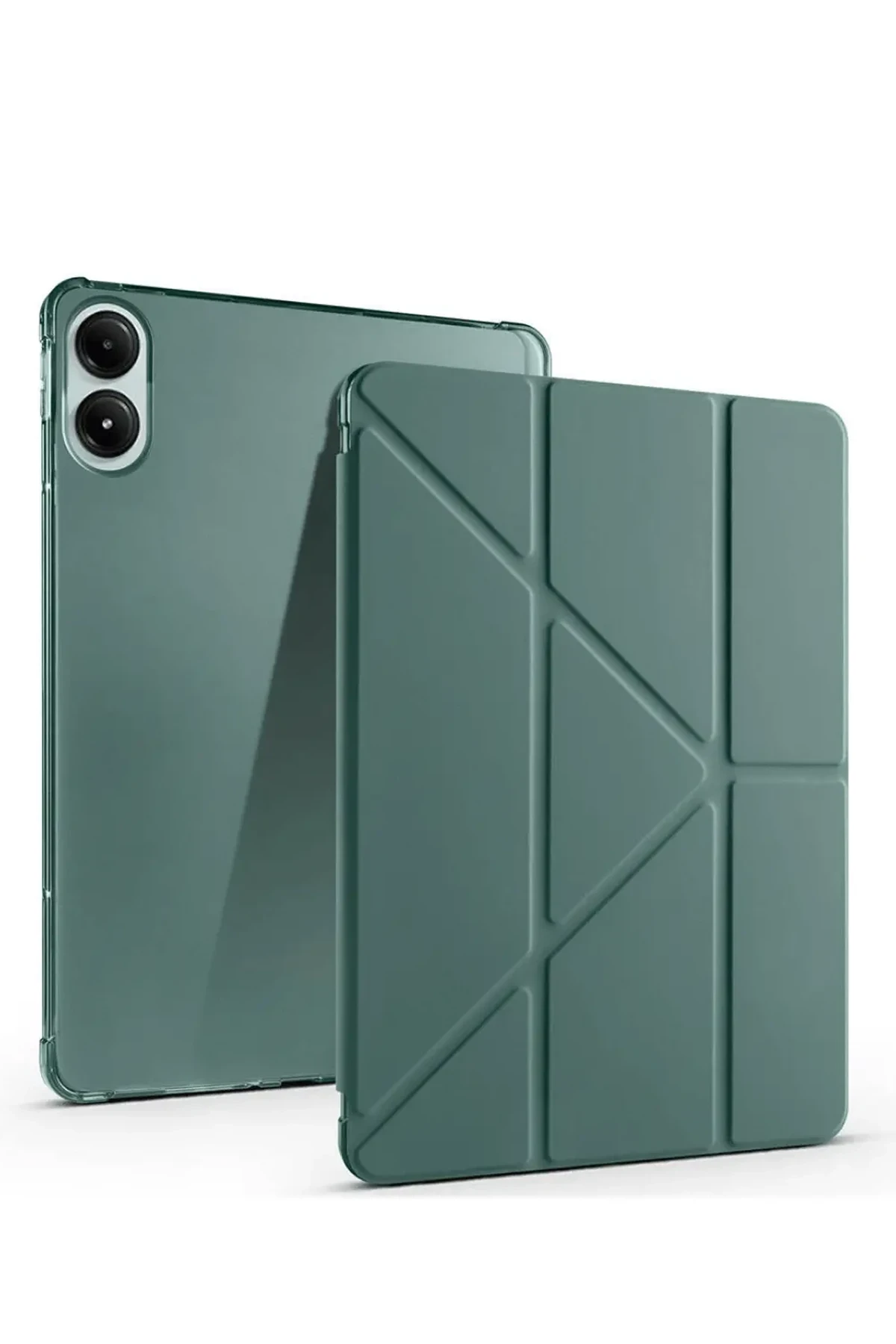 Newface Xiaomi Redmi Pad SE 4G Kılıf Kalemlikli Mars Tablet Kılıfı - Koyu Yeşil