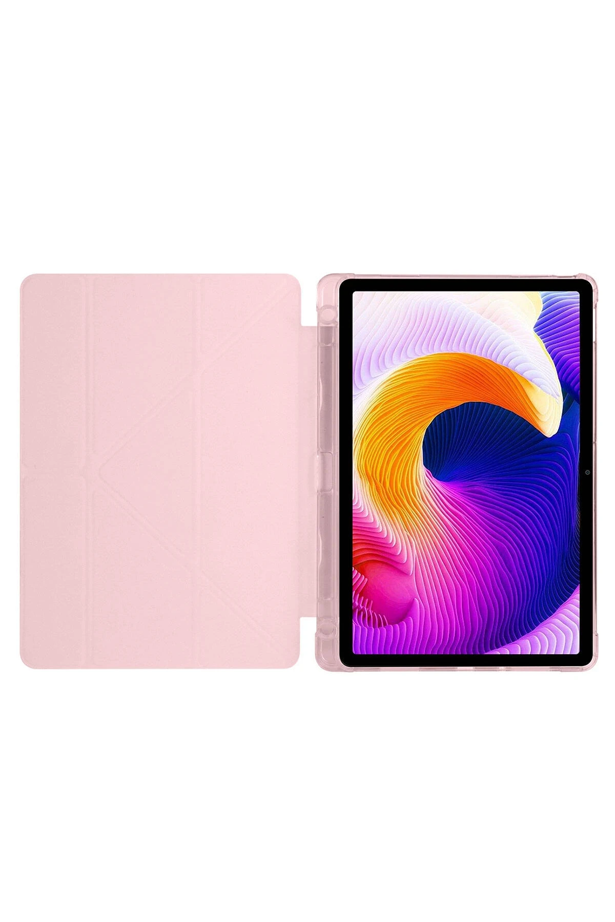 Newface Xiaomi Redmi Pad SE 4G Kılıf Kalemlikli Mars Tablet Kılıfı - Rose Gold