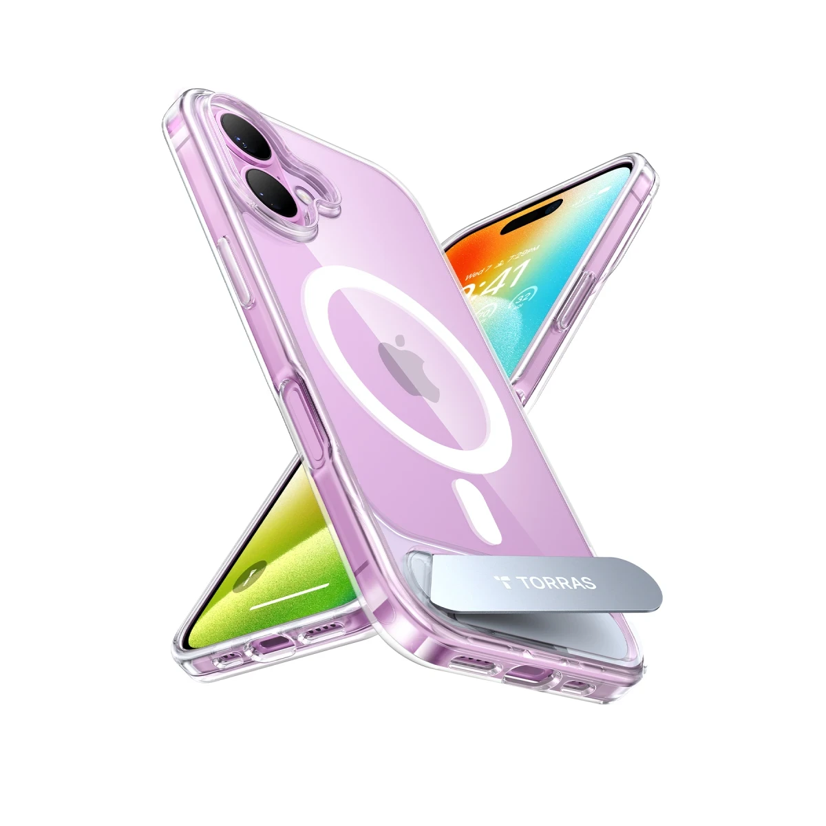 Torras Apple iPhone 16 P Stand Serisi Magsafe Kılıf - Şeffaf