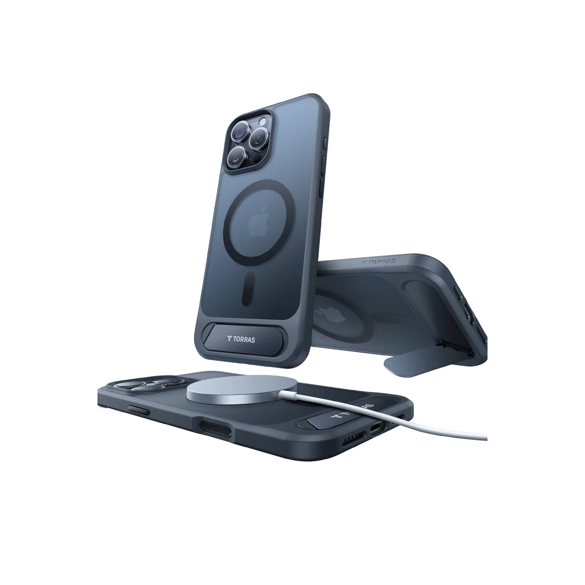 Torras Apple iPhone 16 Pro P Stand Serisi Magsafe Kılıf - Siyah