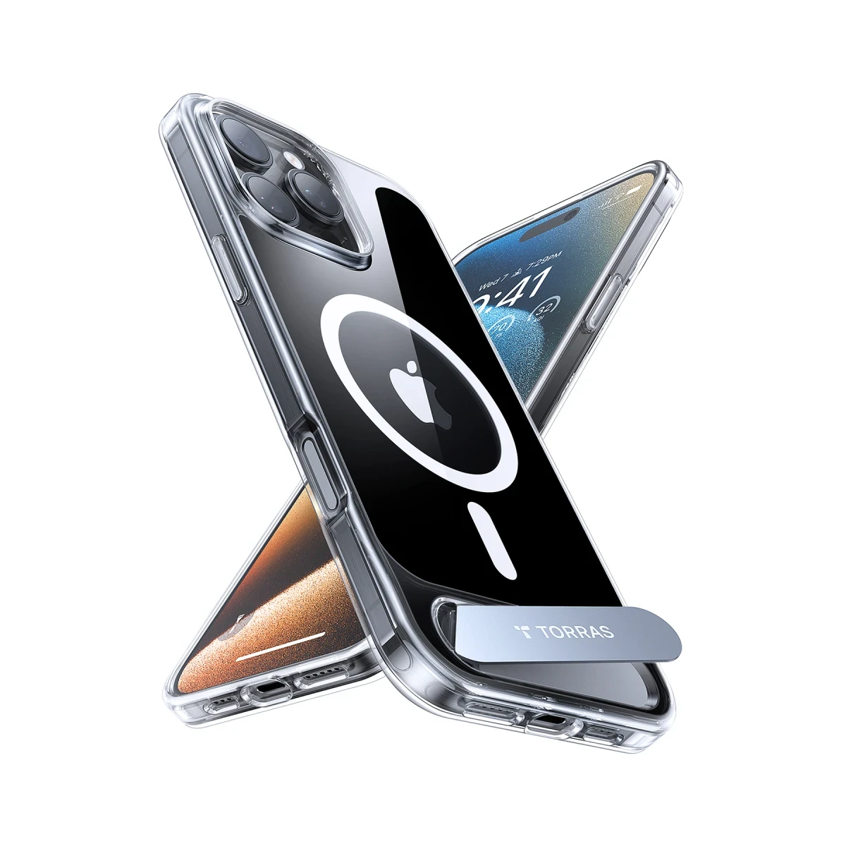 Torras Apple iPhone 16 Pro Max P Stand Serisi Magsafe Kılıf - Şeffaf