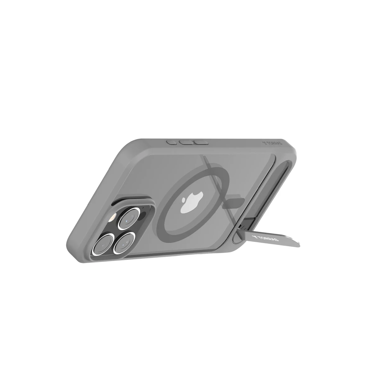 Torras Apple iPhone 16 Pro Max P Stand Serisi Magsafe Kılıf - Titan Gri