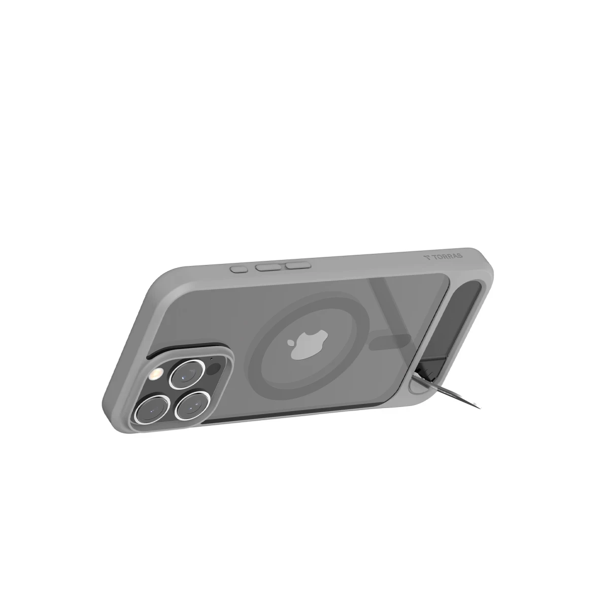 Torras Apple iPhone 16 Pro Max P Stand Serisi Magsafe Kılıf - Titan Gri