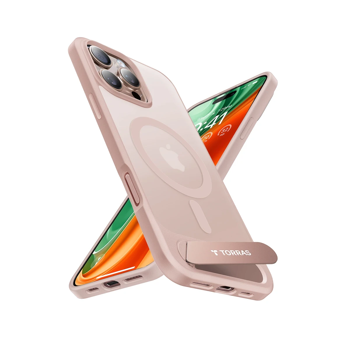 Torras Apple iPhone 16 Pro Max P Stand Serisi Magsafe Kılıf - Çöl Titanyum