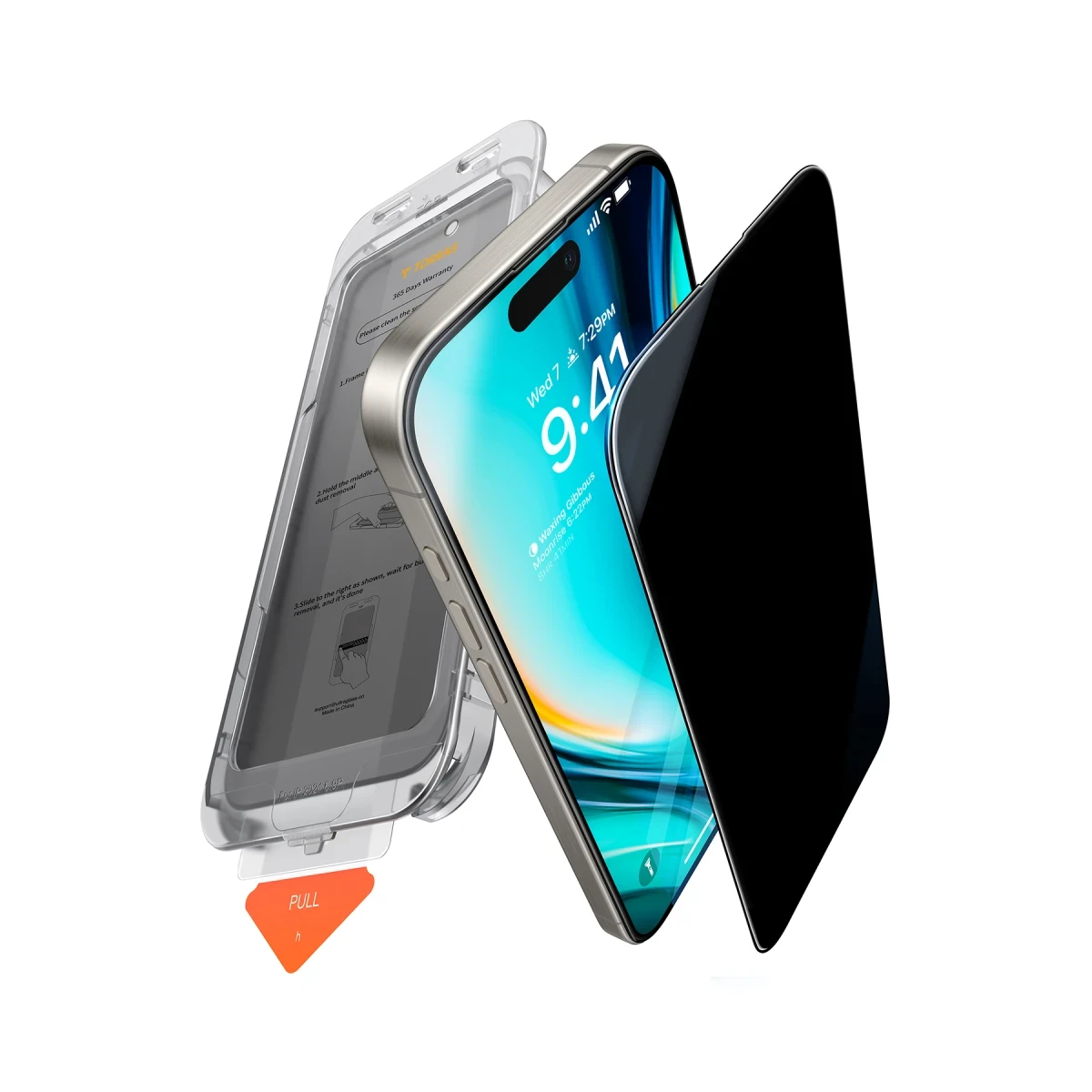 Torras Apple iPhone 17 Pro Max Install Master AutoKit Privacy Cam Ekran Koruyucu - Siyah
