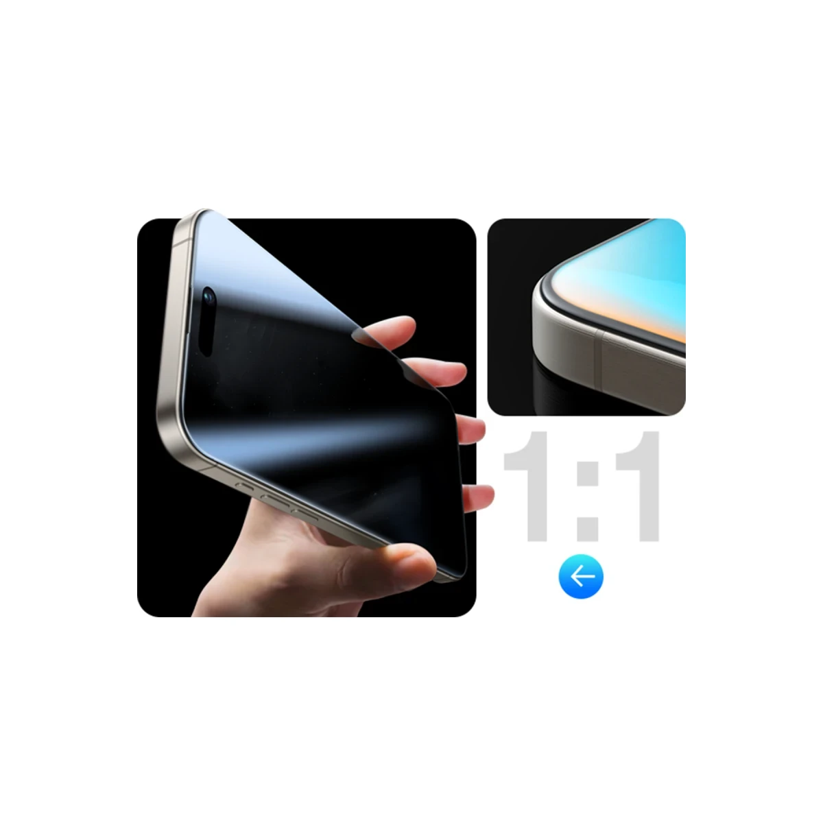 Torras Apple iPhone 17 Pro Max Install Master AutoKit Privacy Cam Ekran Koruyucu - Siyah