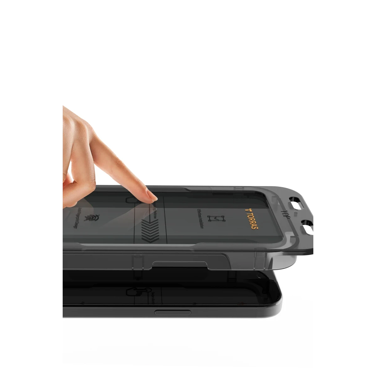 Torras Apple iPhone 16 Pro Max Install Master AutoKit Privacy Cam Ekran Koruyucu - Siyah