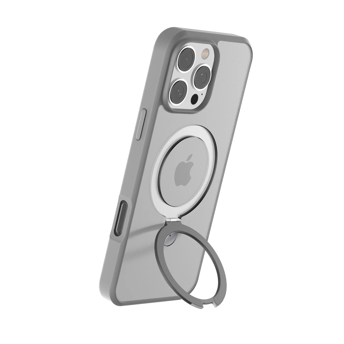 Torras Apple iPhone 16 Pro Max O Stand Serisi Magsafe Kılıf - Titan Gri