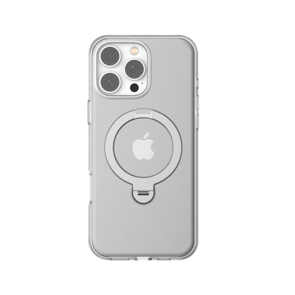 Torras Apple iPhone 16 Pro O Stand Spin Serisi Magsafe Kılıf - Şeffaf