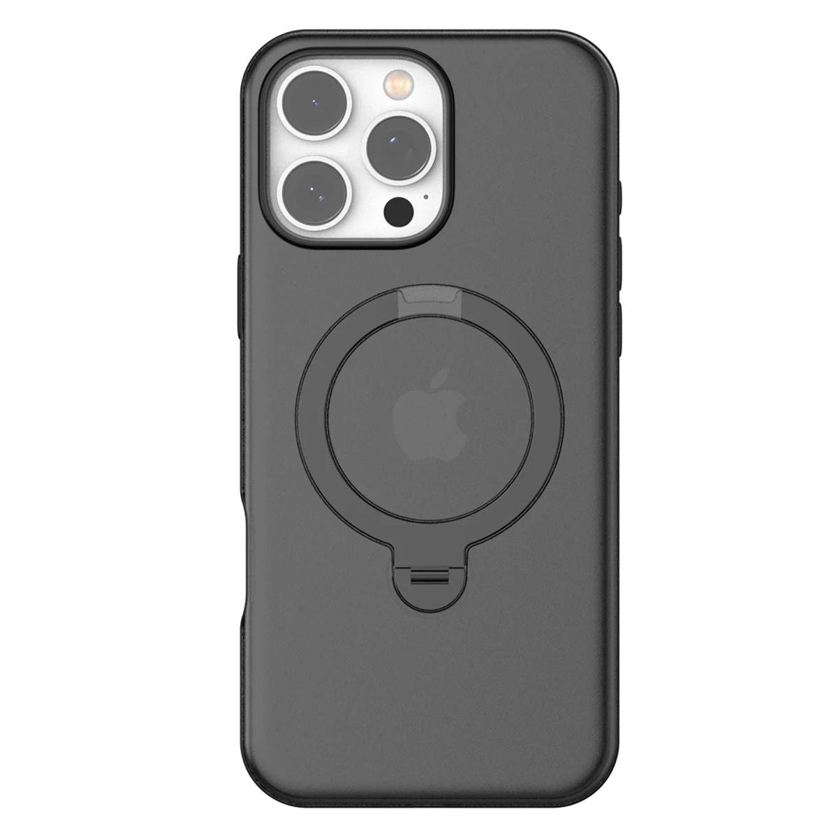 Torras Apple iPhone 16 Pro Max O Stand Spin Serisi Magsafe Kılıf - Siyah