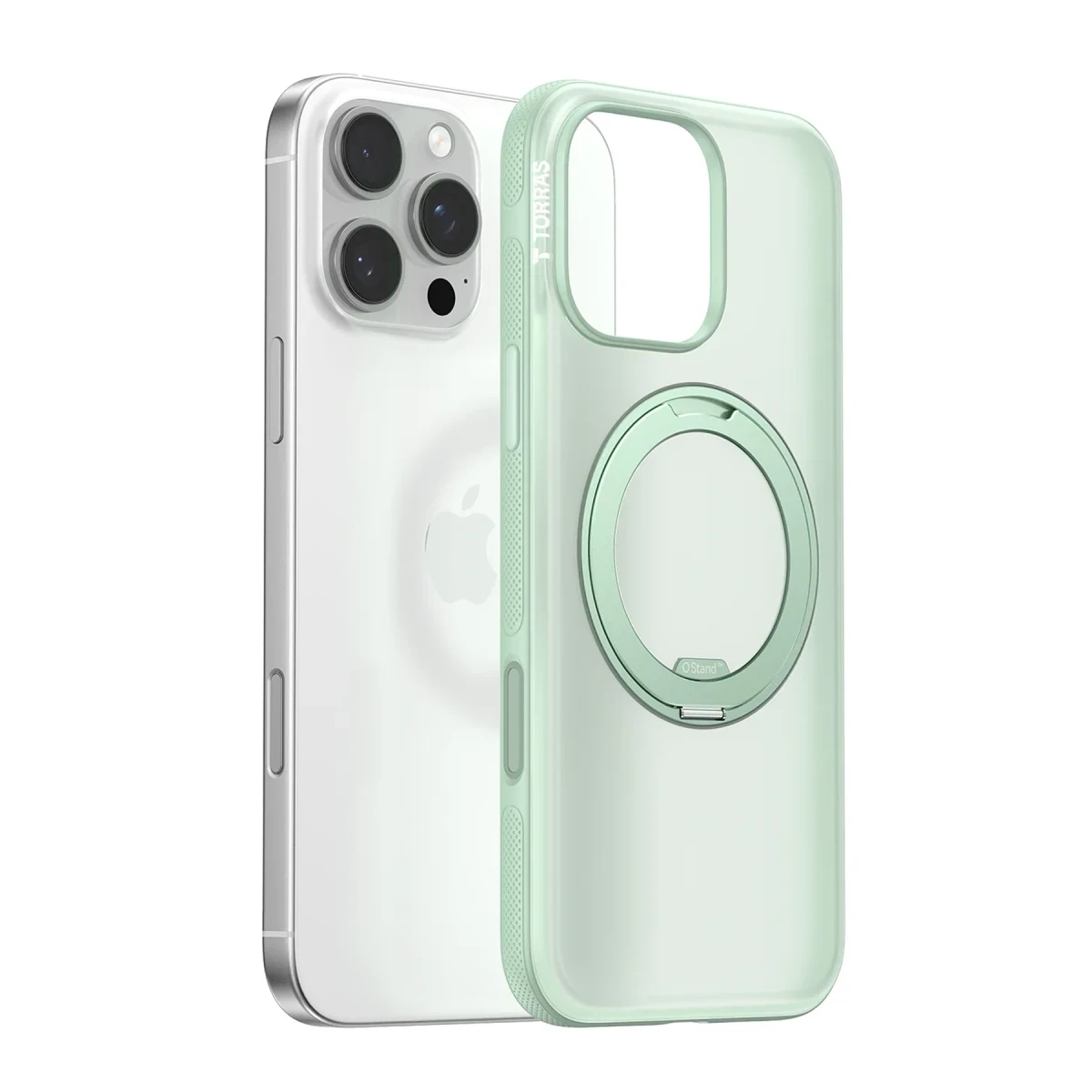 Torras Apple iPhone 16 Pro O Stand R Fitness Serisi Magsafe Kılıf - Açık Yeşil