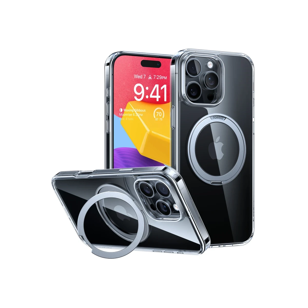 Torras Apple iPhone 16 Pro O Stand Pro Serisi Magsafe Kılıf - Şeffaf