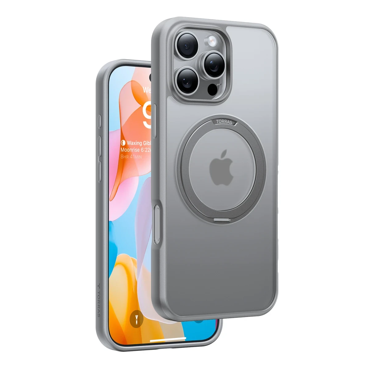 Torras Apple iPhone 16 Pro Max O Stand Pro Serisi Magsafe Kılıf - Titan Gri
