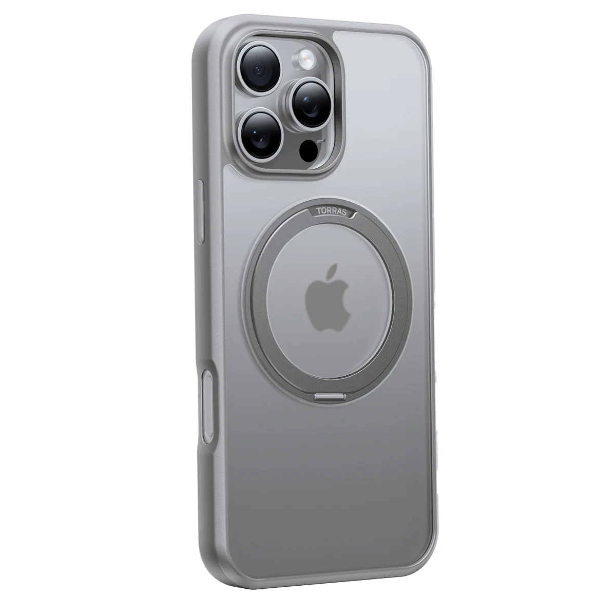 Torras Apple iPhone 16 Pro Max O Stand Pro Serisi Magsafe Kılıf - Titan Gri