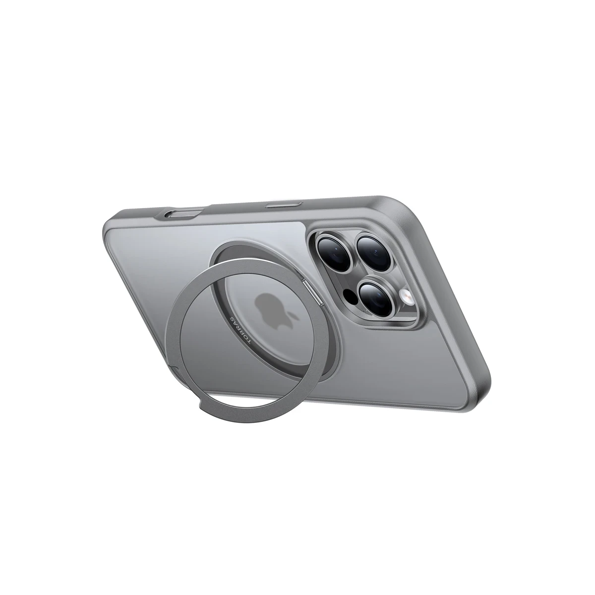 Torras Apple iPhone 16 Pro Max O Stand Pro Serisi Magsafe Kılıf - Titan Gri