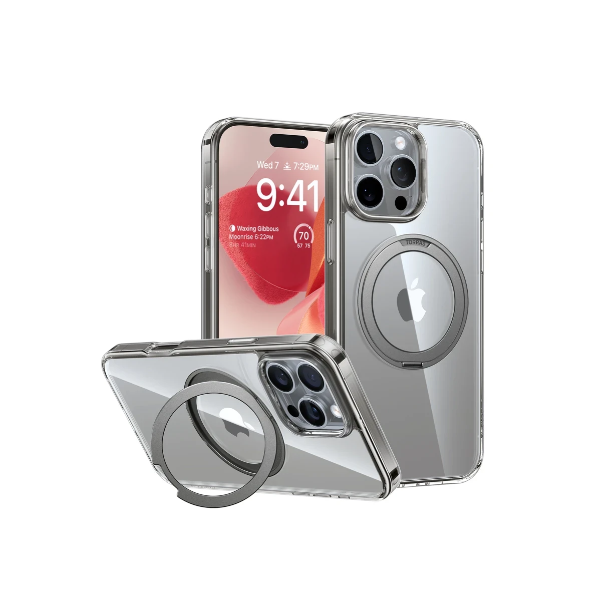 Torras Apple iPhone 16 Pro Max O Stand Pro Serisi Magsafe Kılıf - Gri