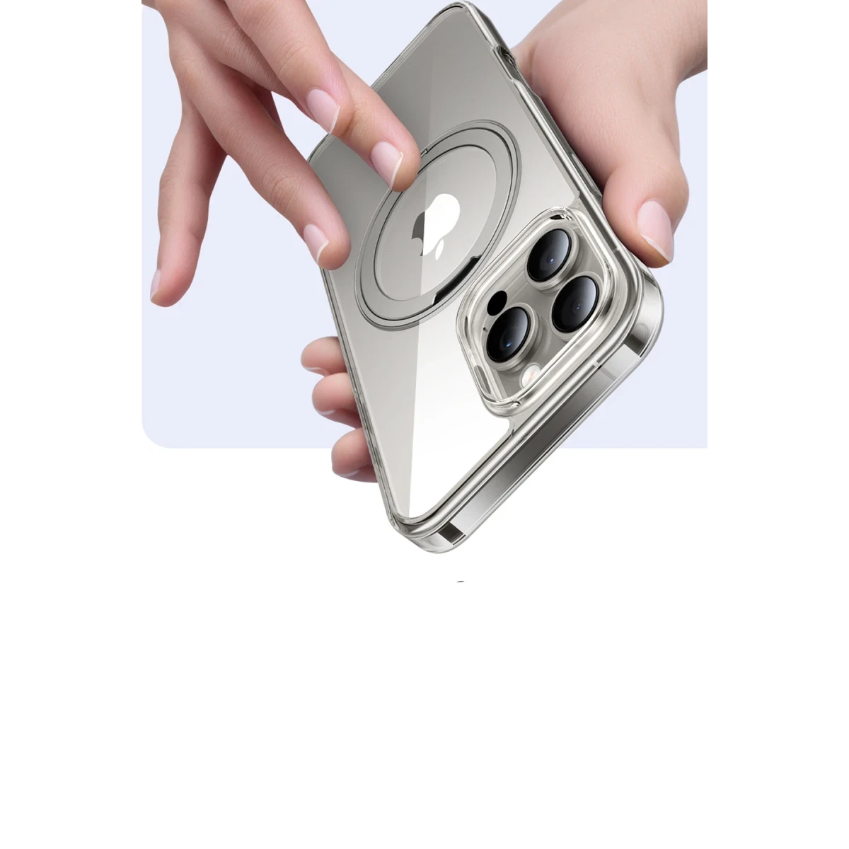 Torras Apple iPhone 16 Pro Max O Stand Pro Serisi Magsafe Kılıf - Gri