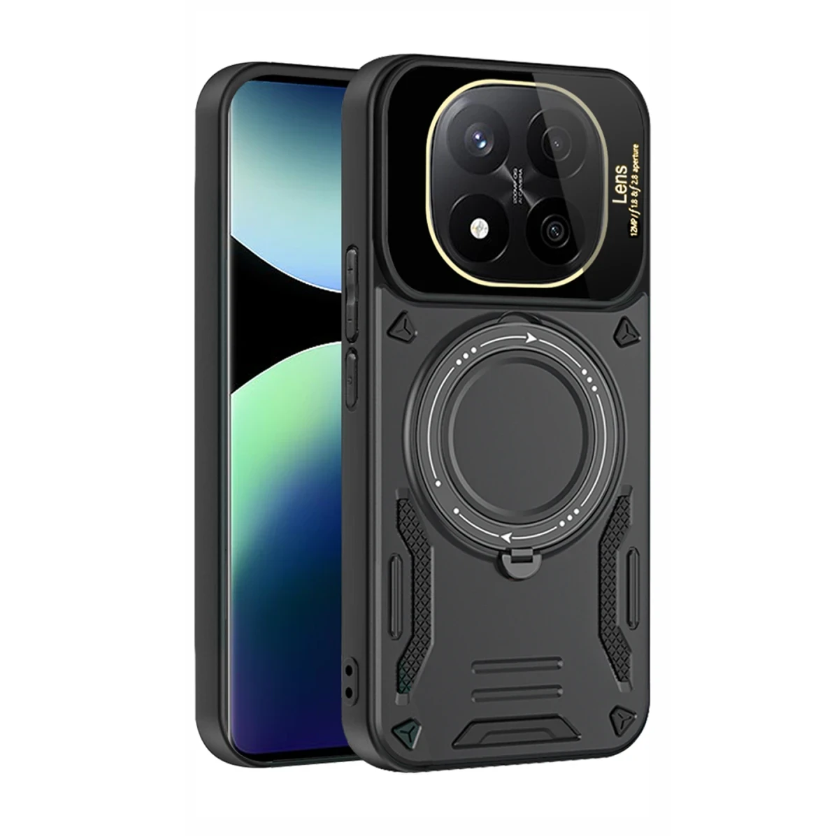 Newface Xiaomi 14T Pro Kılıf Joy Lens Standlı Kapak - Siyah — görsel 7