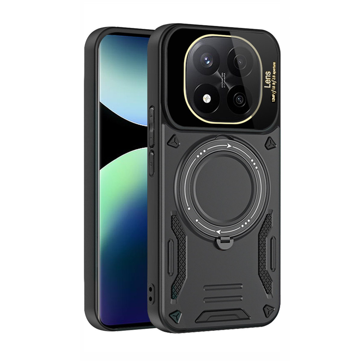 Newface Xiaomi 14T Pro Kılıf Joy Lens Standlı Kapak - Siyah — görsel 12