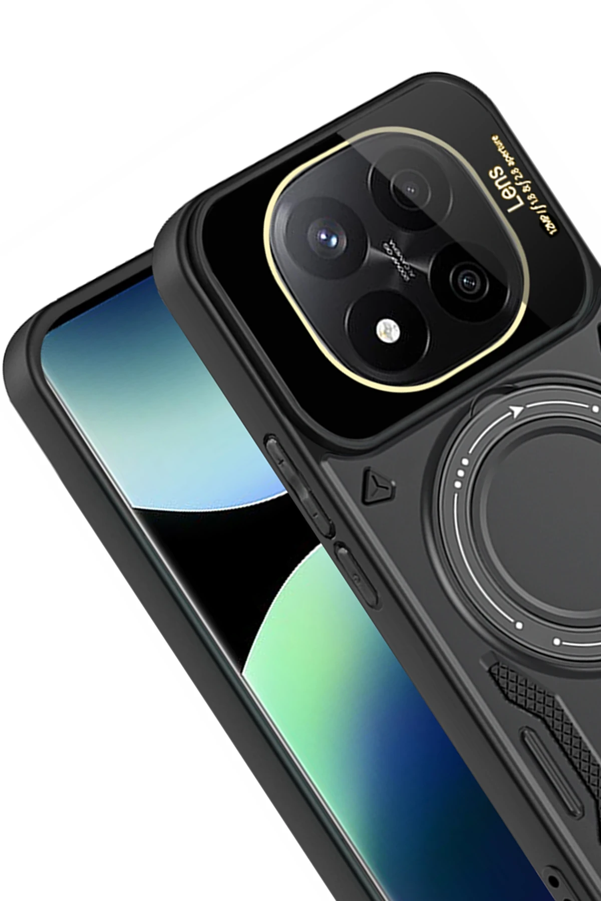 Newface Xiaomi 14T Pro Kılıf Joy Lens Standlı Kapak - Siyah — görsel 3