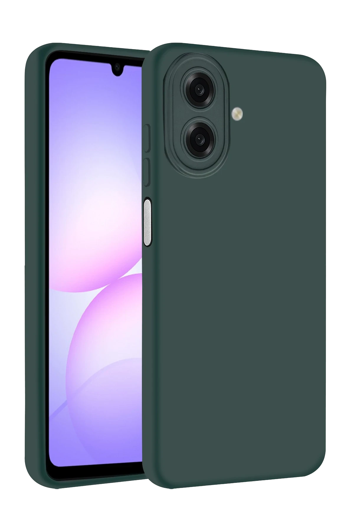 Newface Samsung Galaxy A07 4G Nano içi Kadife Silikon - K.Yeşil