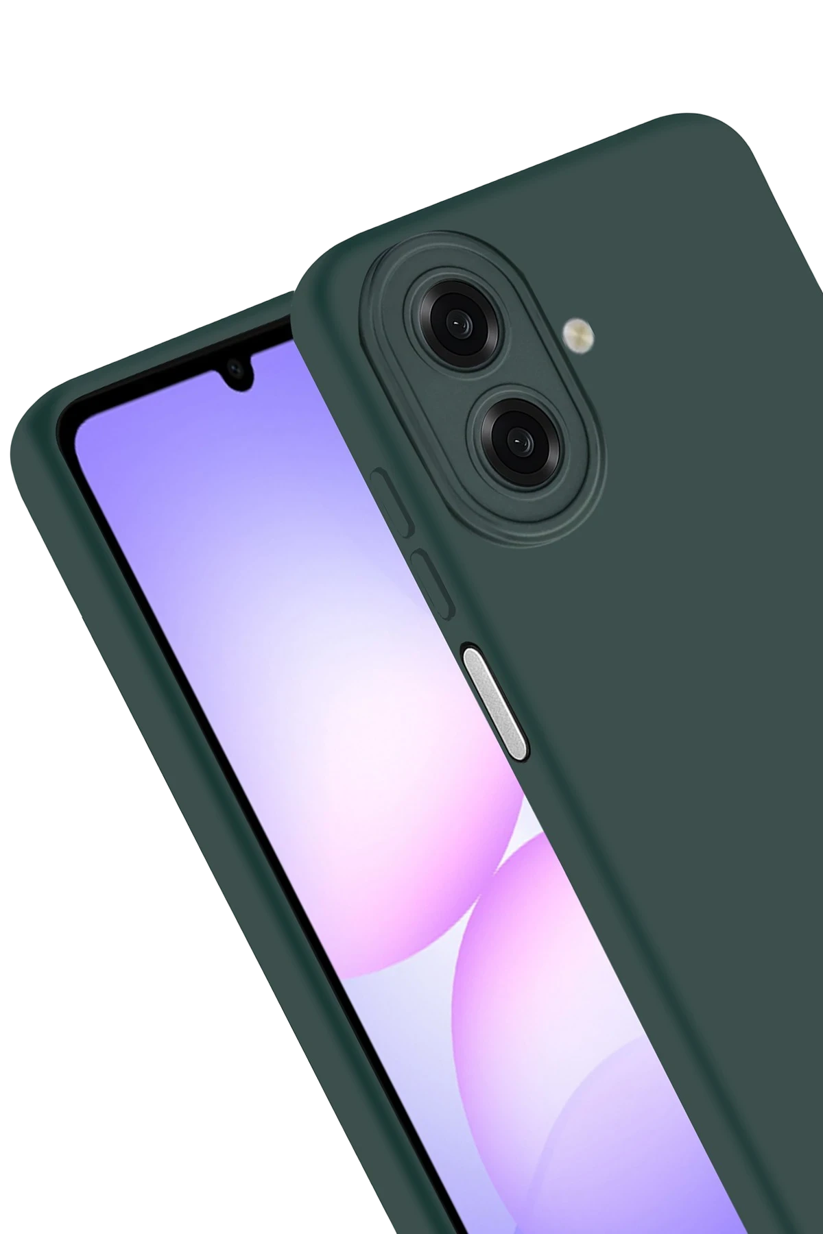 Newface Samsung Galaxy A07 4G Nano içi Kadife Silikon - K.Yeşil