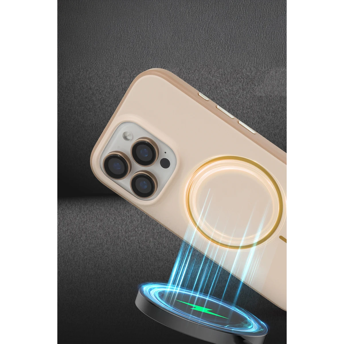URR Apple iPhone 16 Pro Lamda Matte iBeats Magsafe Kapak - Siyah