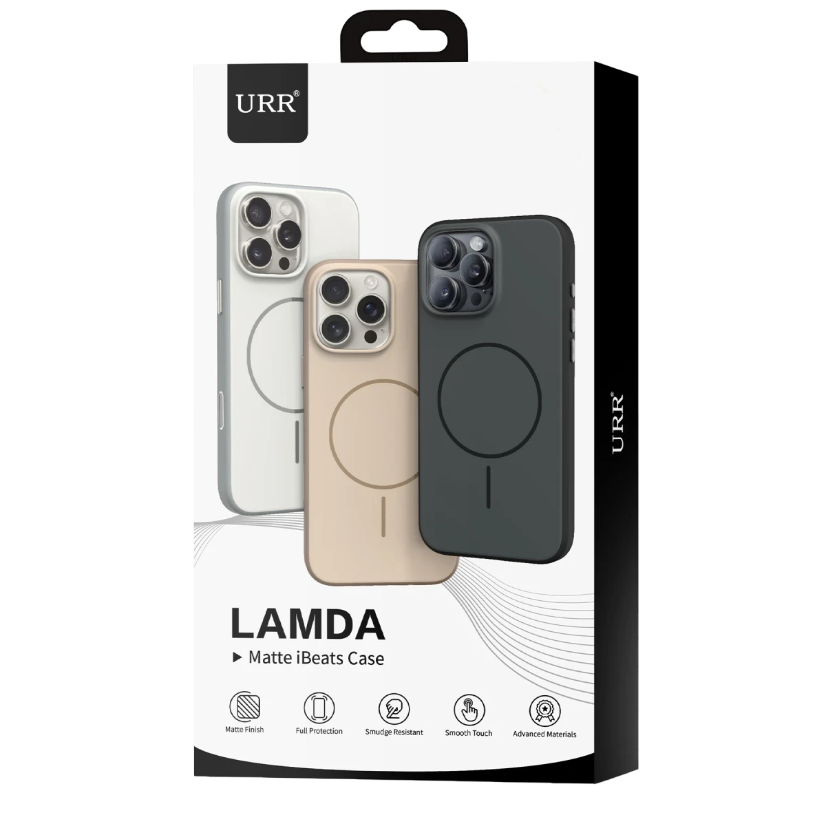 URR Apple iPhone 16 Pro Lamda Matte iBeats Magsafe Kapak - Siyah