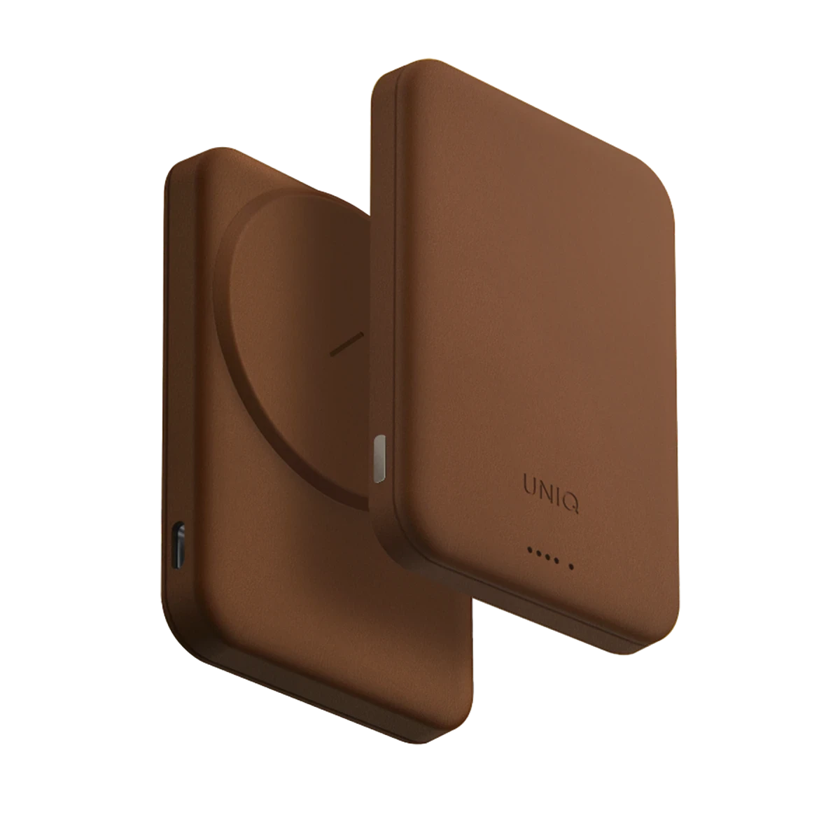 Uniq Lyden Lexa 5.000mAh Manyetik PD Kablosuz Type-C Powerbank - Kahverengi